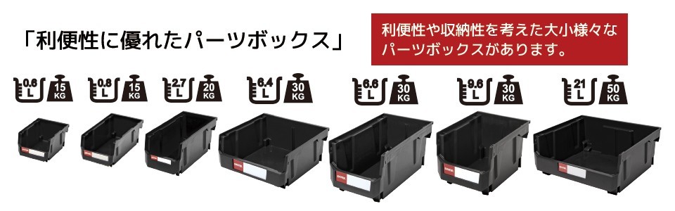 利便性に優れたパーツボックス